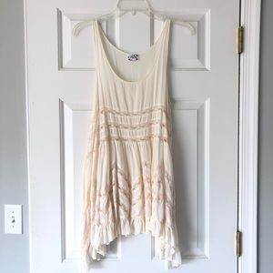 Free People cream lace slip / sz S